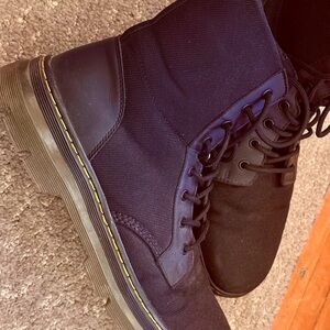 Dr. Martens Black Combat Boots with Durable Sole